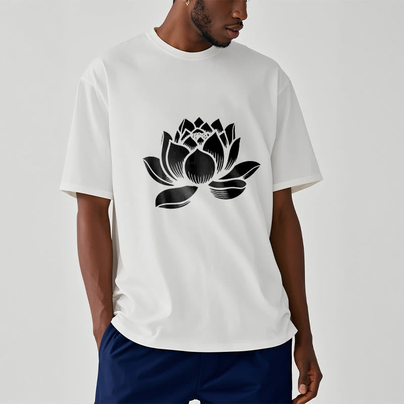 Buddha Stones Lotus Flower Design Tee T-shirt - image 8