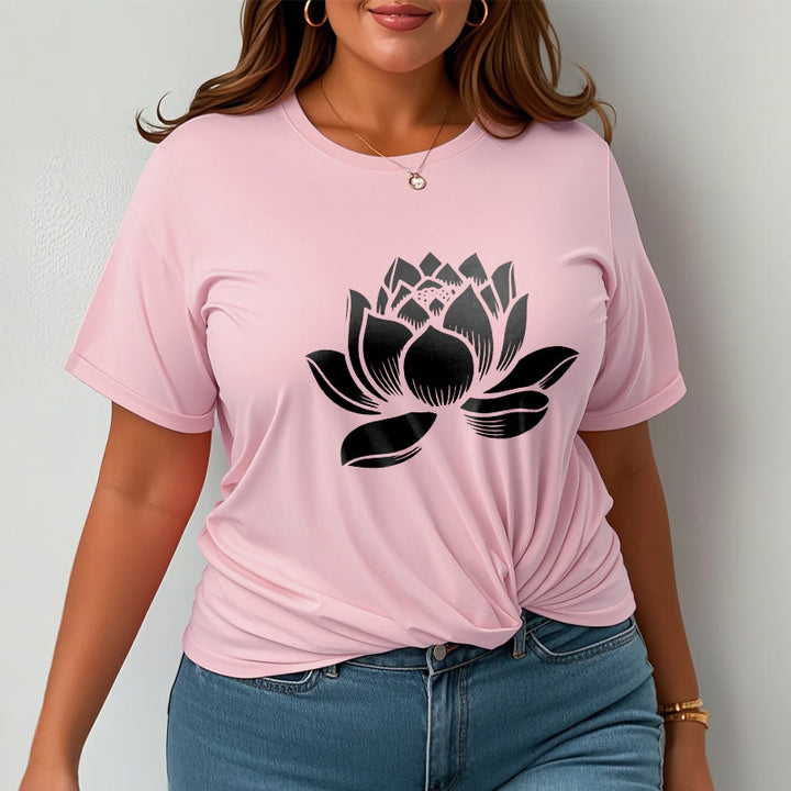 Buddha Stones Lotus Flower Design Tee T-shirt - image 13