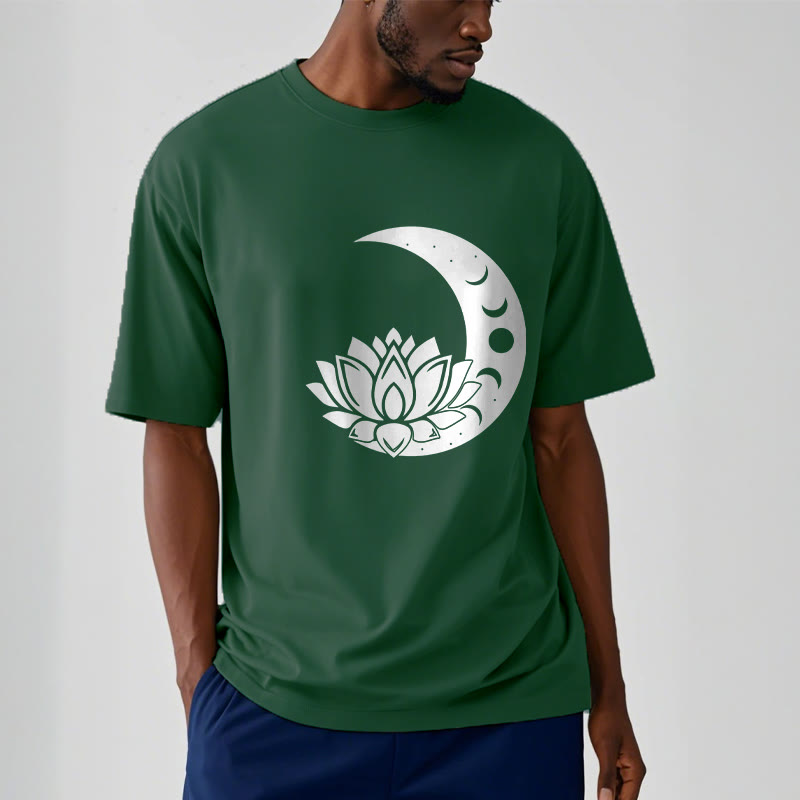 Buddha Stones Crescent Moon Lotus Flower Sun Tee T-shirt - image 11