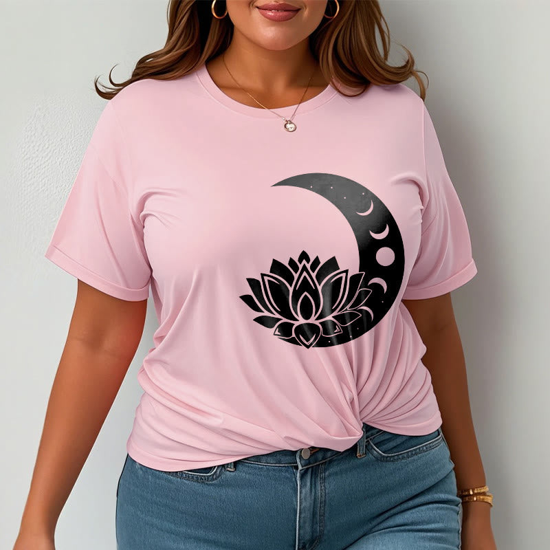 Buddha Stones Crescent Moon Lotus Flower Sun Tee T-shirt - image 13