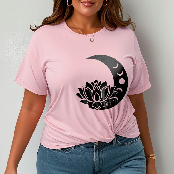 Buddha Stones Crescent Moon Lotus Flower Sun Tee T-shirt - image 13