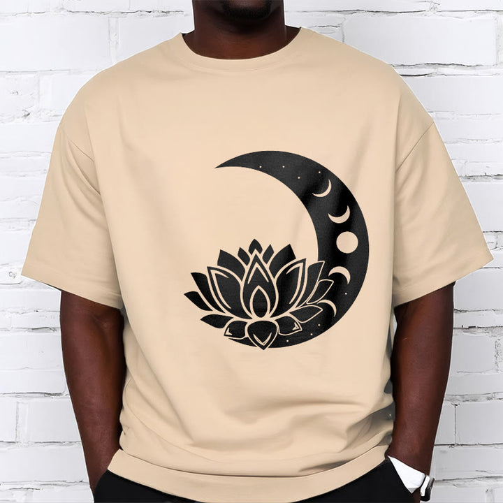 Buddha Stones Crescent Moon Lotus Flower Sun Tee T-shirt - image 9