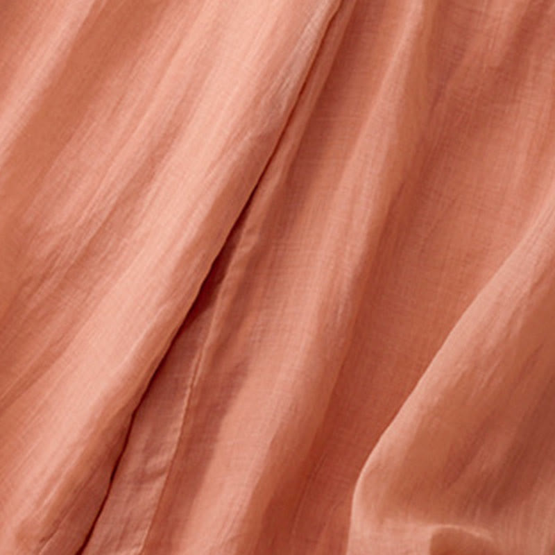 Buddha Stones Geometric Embroidery Elastic Waist Women's Cotton Linen Wide Leg Pants With Pockets - image 5