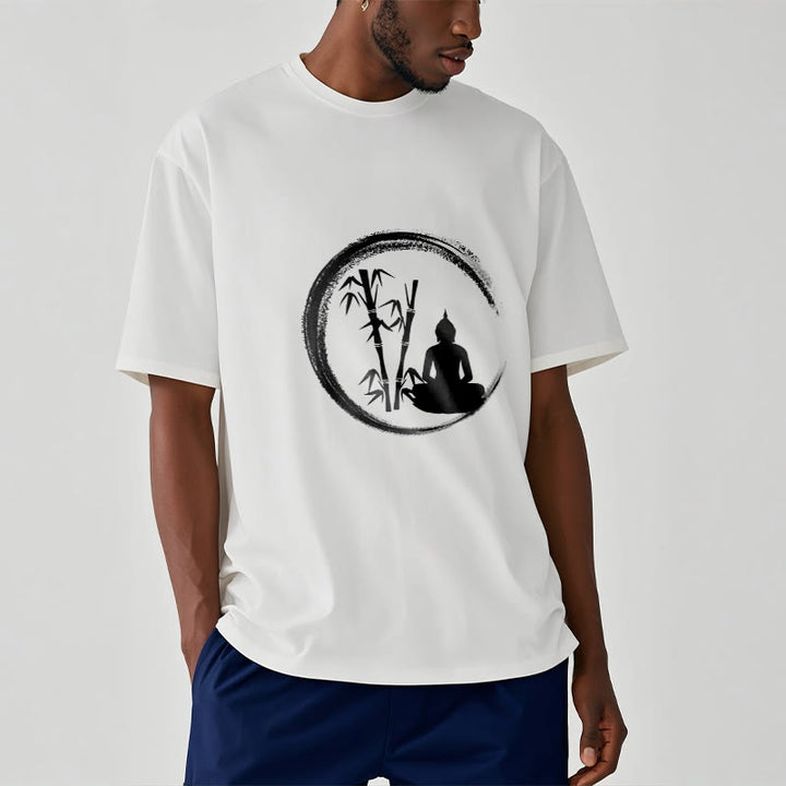 Buddha Stones Zen Buddha Statue Sitting Bamboo Meditation Tee T-shirt - image 7