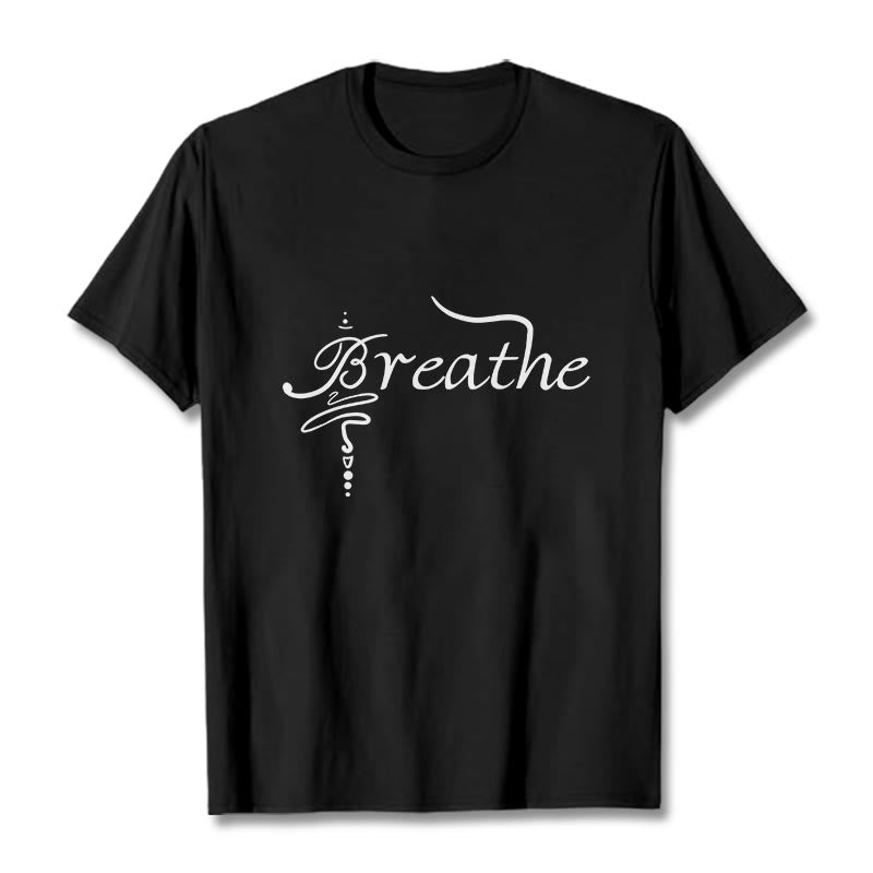 Buddha Stones Breathe Word Tee T-shirt - Black - 2XL - image 0