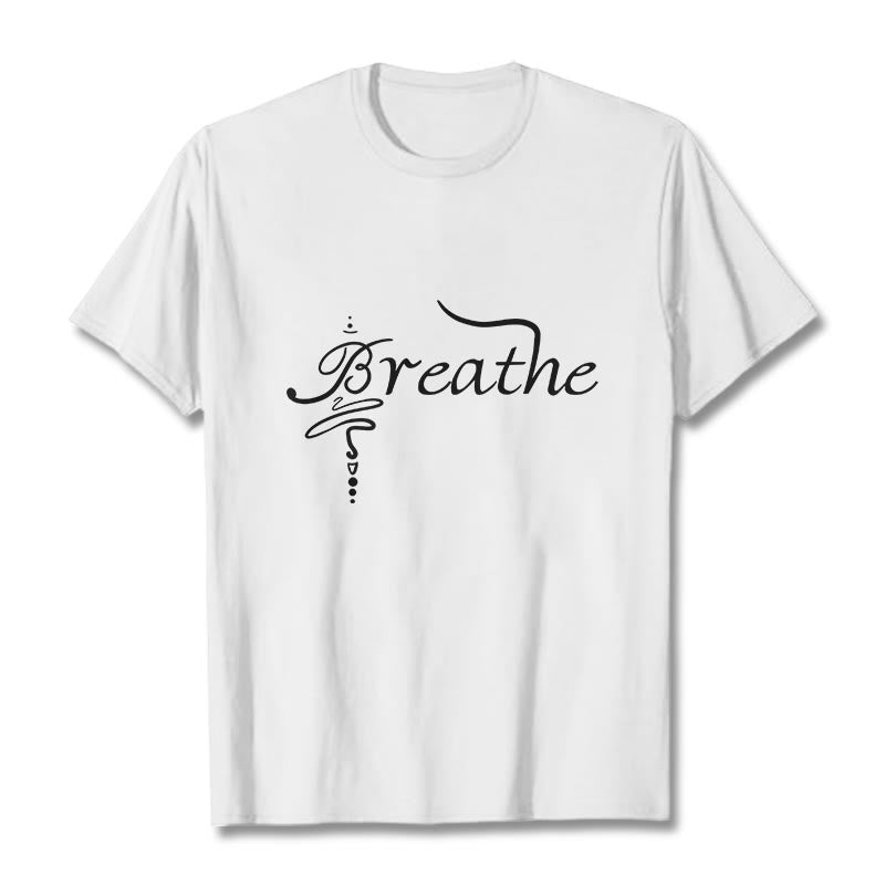 Buddha Stones Breathe Word Tee T-shirt - White - 2XL - image 5