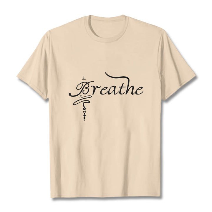 Buddha Stones Breathe Word Tee T-shirt - Bisque - 2XL - image 8