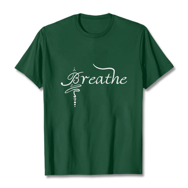 Buddha Stones Breathe Word Tee T-shirt - ForestGreen - 2XL - image 10