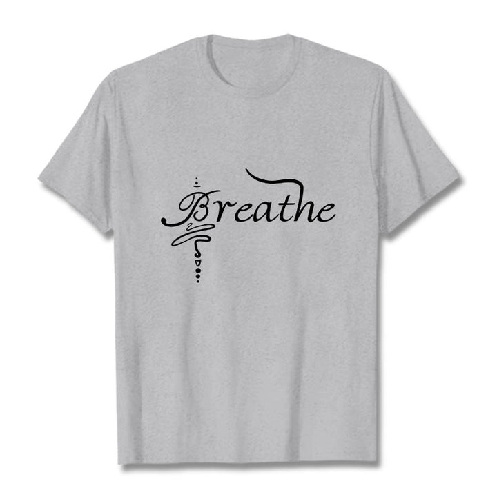 Buddha Stones Breathe Word Tee T-shirt - LightGrey - 2XL - image 19