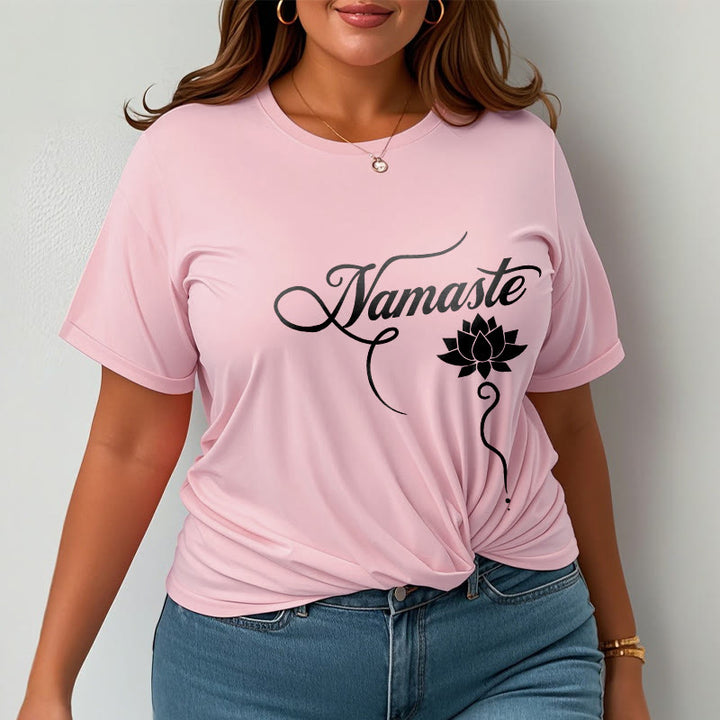 Buddha Stones HELLO Hindi Lotus Tee T-shirt - image 13