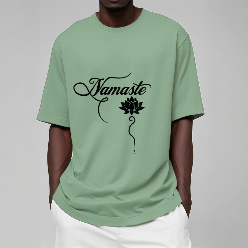 Buddha Stones HELLO Hindi Lotus Tee T-shirt - image 15