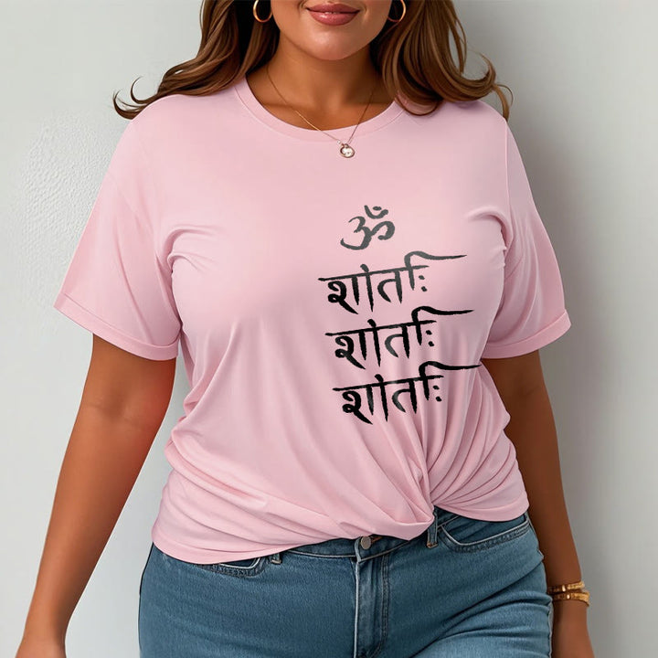 Buddha Stones OM MANTRA Sanskrit Pattern Tee T-shirt - image 13