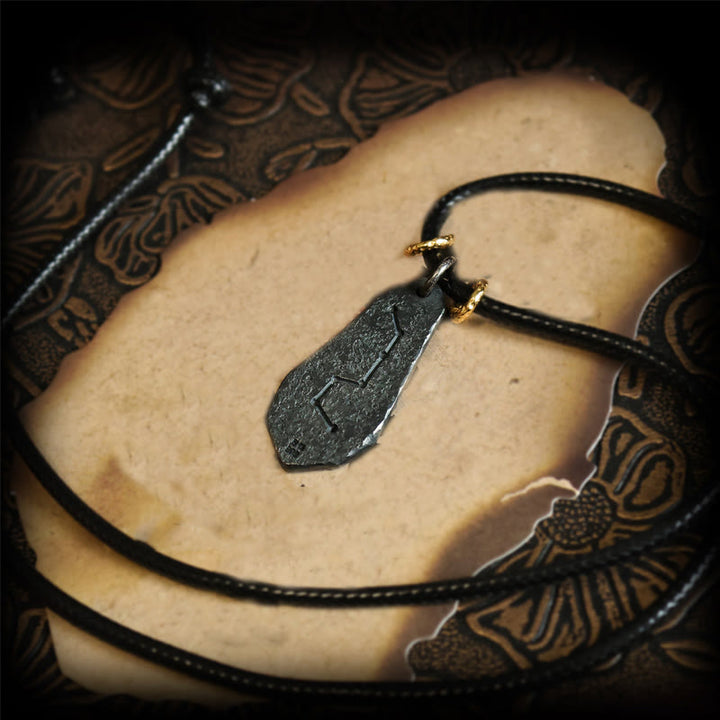Buddha Stones 999 Sterling Silver 24k Gold Big Dipper Yin Yang Design Harmony Necklace Pendant - image 3