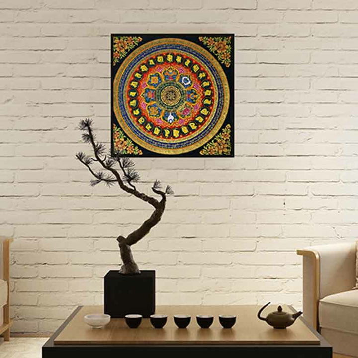 Buddha Stones Tibetan Thangka Painting Om Mani Padme Hum Scripture Handmade Decoration(Random Style) - image 4