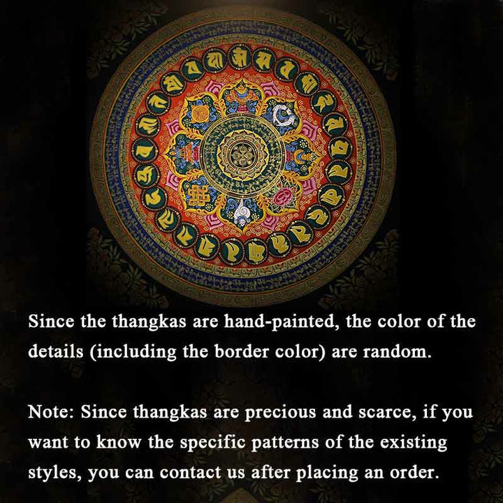 Buddha Stones Tibetan Thangka Painting Om Mani Padme Hum Scripture Handmade Decoration(Random Style) - image 5