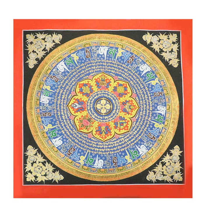 Buddha Stones Tibetan Thangka Painting Om Mani Padme Hum Dragon Phoenix Scripture Handmade Decoration(Random Style) - image 16