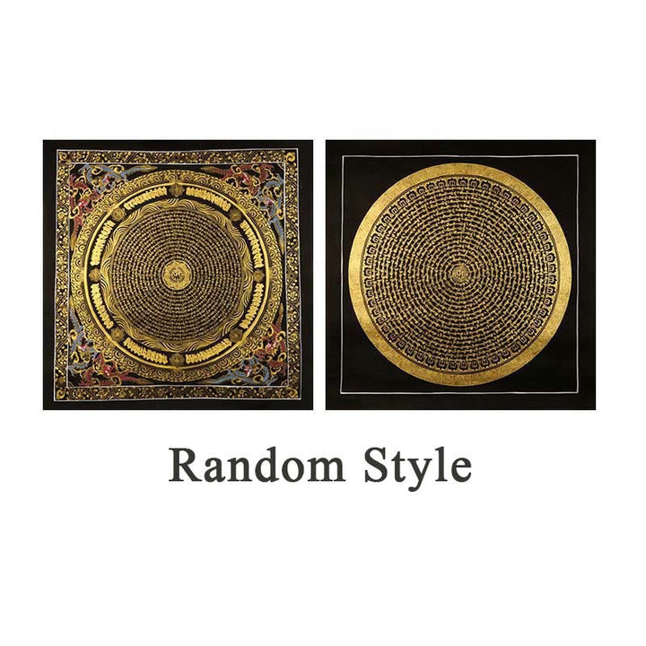 Buddha Stones Tibetan Thangka Painting Om Mani Padme Hum Dragon Phoenix Scripture Handmade Decoration(Random Style) - image 17