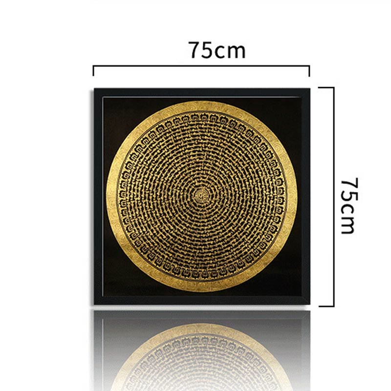 Buddha Stones Tibetan Thangka Painting Om Mani Padme Hum Dragon Phoenix Scripture Handmade Decoration(Random Style) - image 14