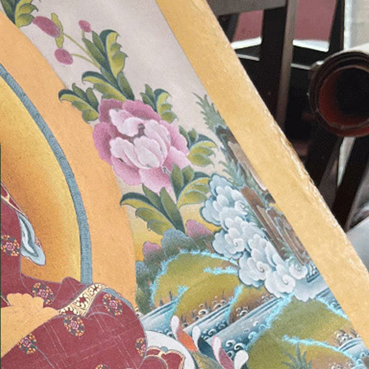 Buddha Stones Tibetan Thangka Painting Om Mani Padme Hum Dragon Phoenix Scripture Handmade Decoration(Random Style) - image 18