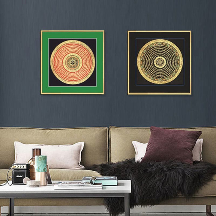 Buddha Stones Tibetan Thangka Painting Six True Words Scripture Handmade Decoration Blind Box(Random Style) - image 2