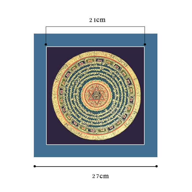 Buddha Stones Tibetan Thangka Painting Six True Words Scripture Handmade Decoration Blind Box(Random Style) - image 12