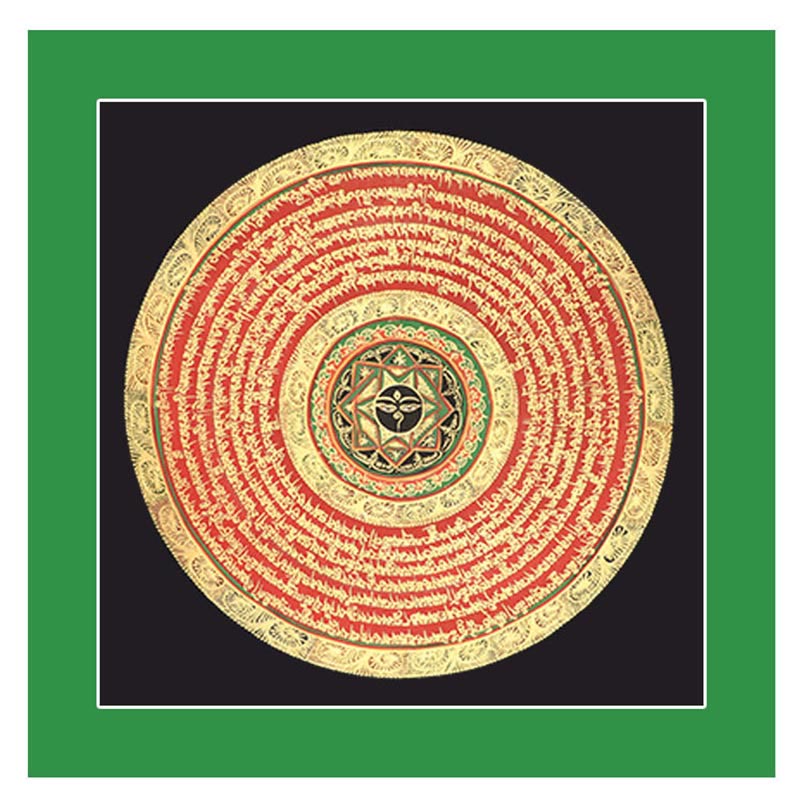 Buddha Stones Tibetan Thangka Painting Six True Words Scripture Handmade Decoration Blind Box(Random Style) - image 10