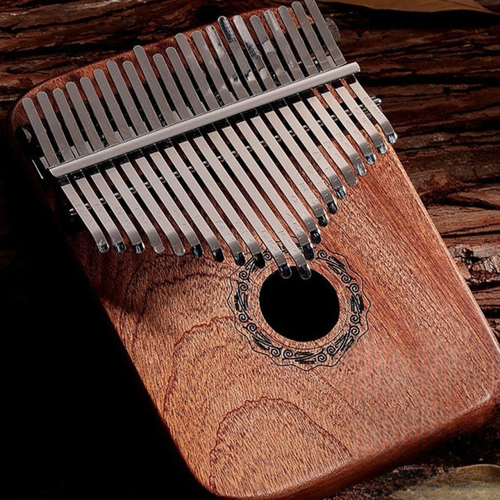 Buddha Stones 21 Keys Kalimba Thumb Piano Yellow Sandalwood Portable Finger Piano - image 1