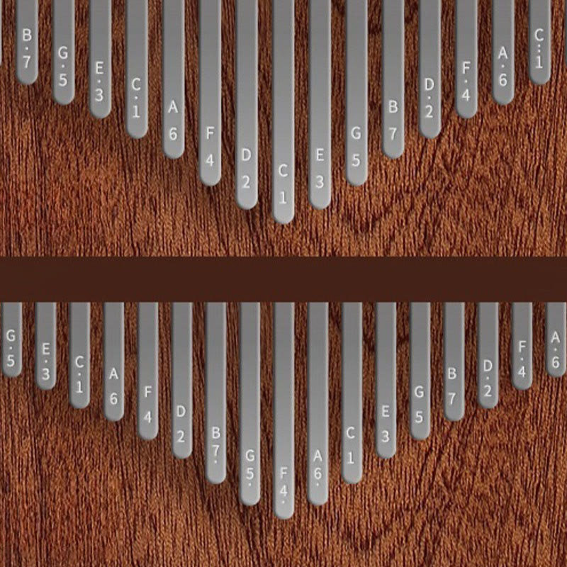 Buddha Stones 21 Keys Kalimba Thumb Piano Yellow Sandalwood Retro Portable Finger Piano - image 4