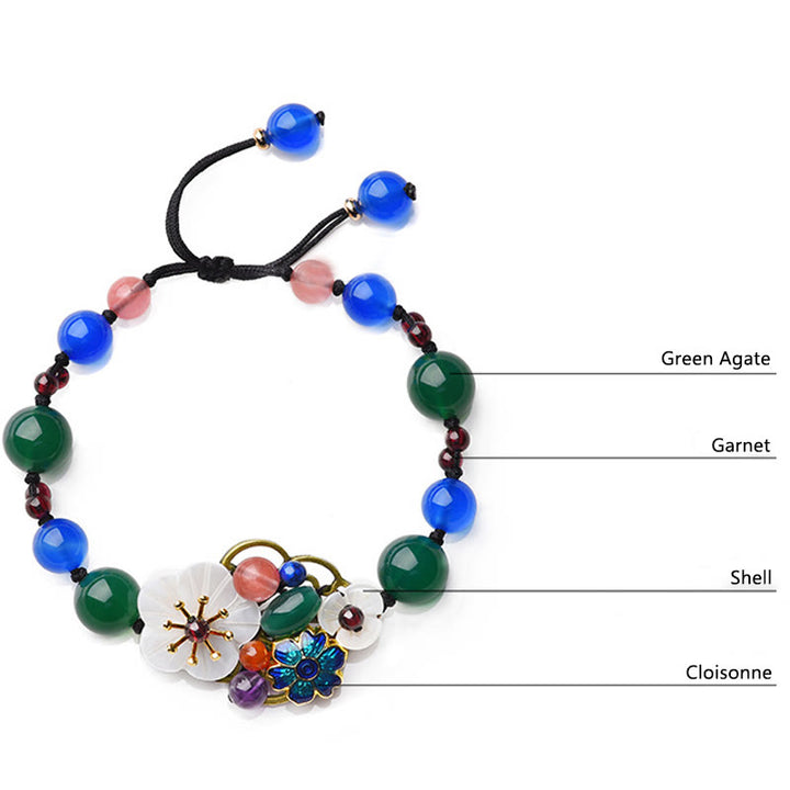 Buddha Stones Agate Shell Flower Support Bracelet - image 8
