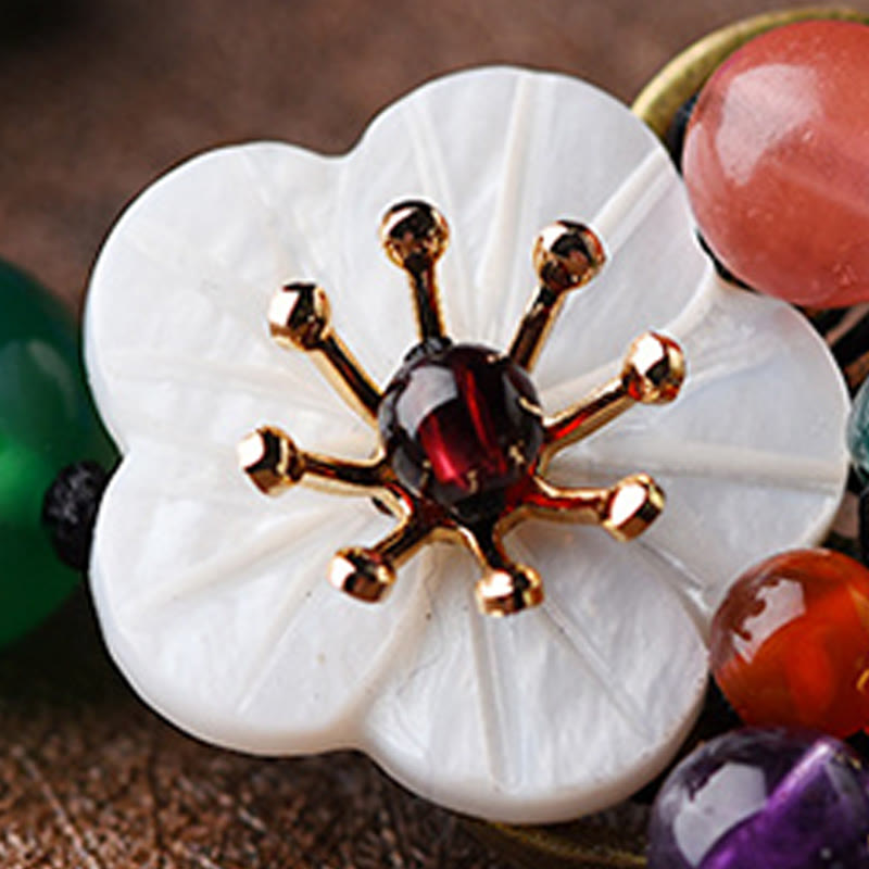 Buddha Stones Agate Shell Flower Support Bracelet - image 9