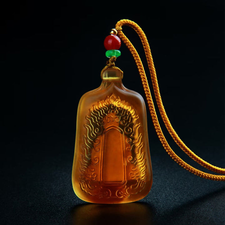 Buddha Stones Tibetan Medicine Buddha Liuli Crystal Compassion Serenity Necklace Pendant - image 11