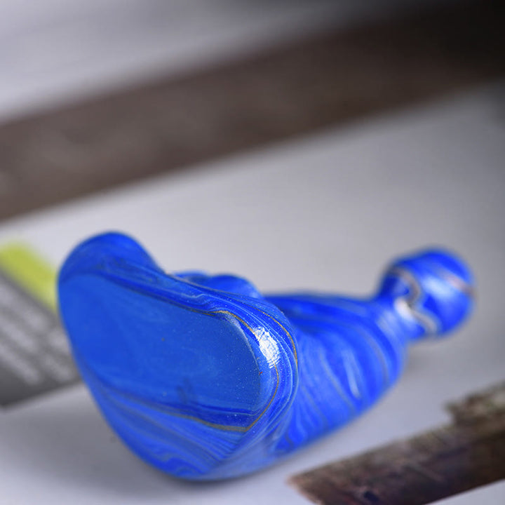 Buddha Stones Mini Formless Buddha Ebony Wood Lacquer Craft Peace Incense Stick Holder Decoration - image 13