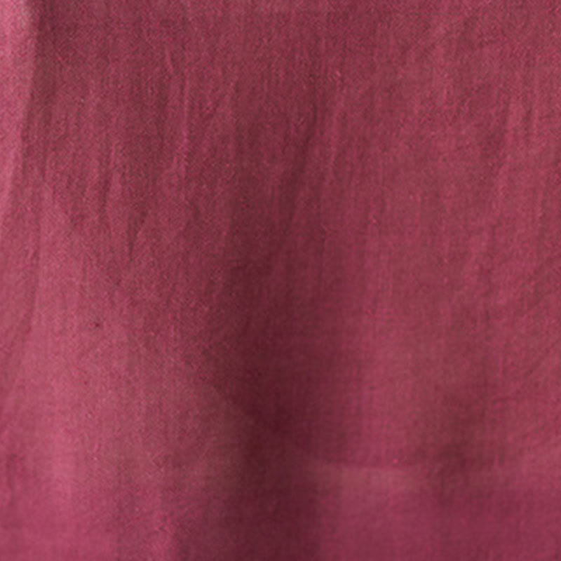 Buddha Stones Casual 2pcs Plain Three Quarter Sleeve Slanted Collar Shirt Top Wide Leg Pants With Pockets Meditation Zen Tai Chi Clothing Women's Set - image 12