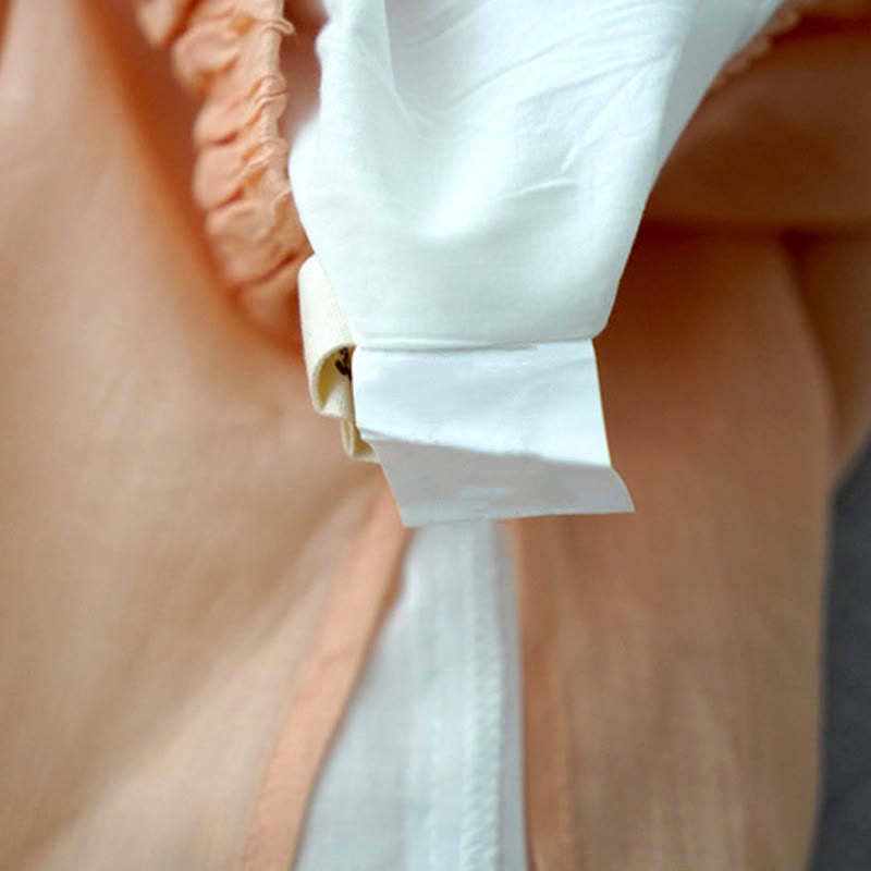 Buddha Stones Casual Plain Ramie Slit 7-8 Length Women's Wide Leg Pants With Pockets - image 9