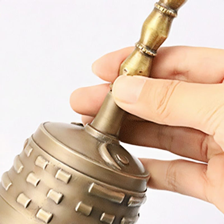 Buddha Stones Handmade Tibetan Meditation Vajra Dorje Bell Gourd Yin Yang Copper Enlightenment Decoration - image 2