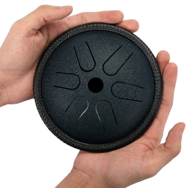 Buddha Stones Steel Tongue Drum Sound Healing Meditation Yoga Drum Kit 6 Note 5.5 Inch - Navy Blue 5.5 IN - image 1
