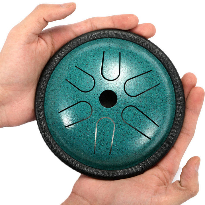 Buddha Stones Steel Tongue Drum Sound Healing Meditation Yoga Drum Kit 6 Note 5.5 Inch - Green 5.5 IN - image 11