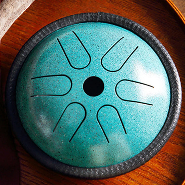 Buddha Stones Steel Tongue Drum Sound Healing Meditation Yoga Drum Kit 6 Note 5.5 Inch - image 12