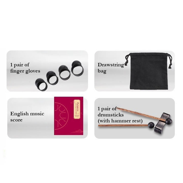 Buddha Stones Steel Tongue Drum Sound Healing Meditation Yoga Drum Kit 6 Note 5.5 Inch - image 15