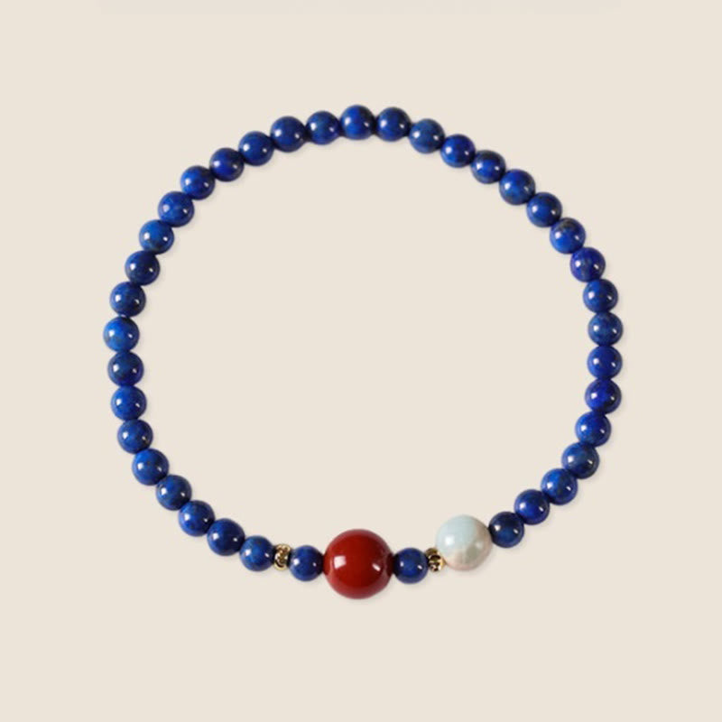 Buddha Stones Small Lazurite Agate Ultra-thin Beads Positive Bracelet - image 9