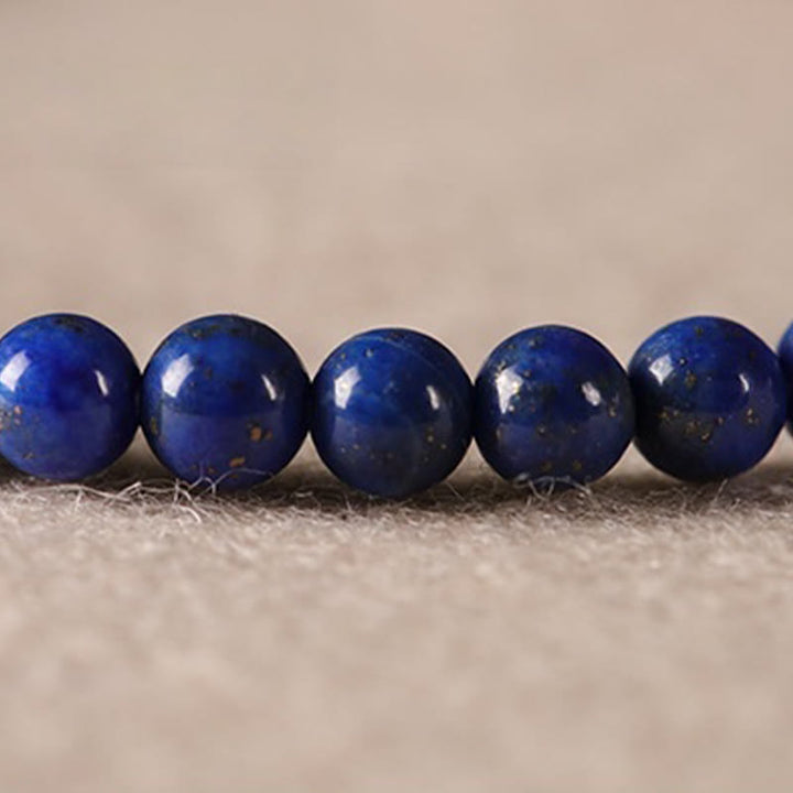 Buddha Stones Small Lazurite Agate Ultra-thin Beads Positive Bracelet - image 14