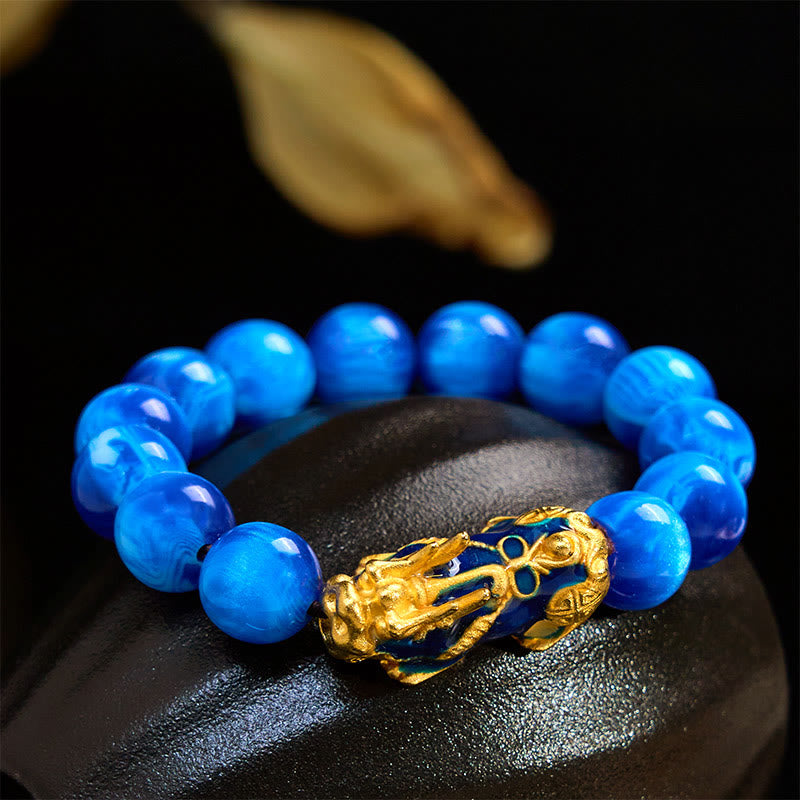 Buddha Stones Colorful Sea Willow Color Change PiXiu Positive Healing Bracelet - image 0