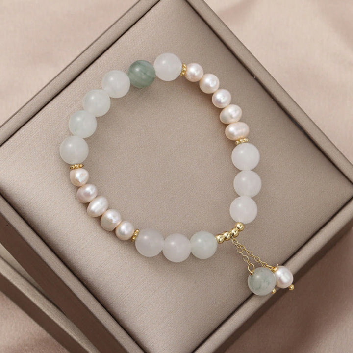 Buddha Stones Tianshan Jade Pearl Abundance Bracelet - image 3