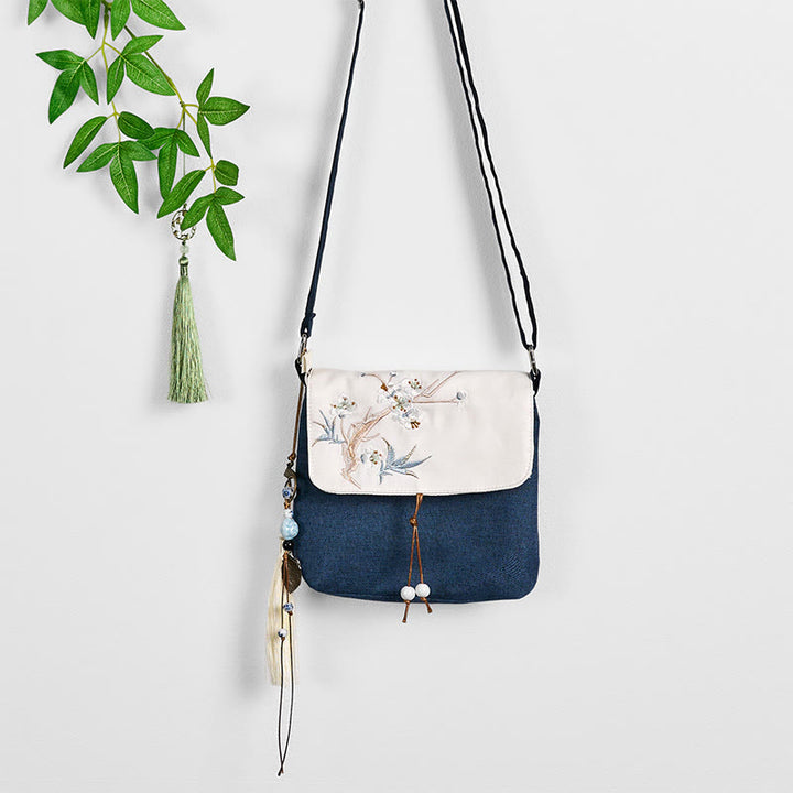 Buddha Stones Handmade Embroidered Large Capacity Polyester Canvas Backpack - image 8