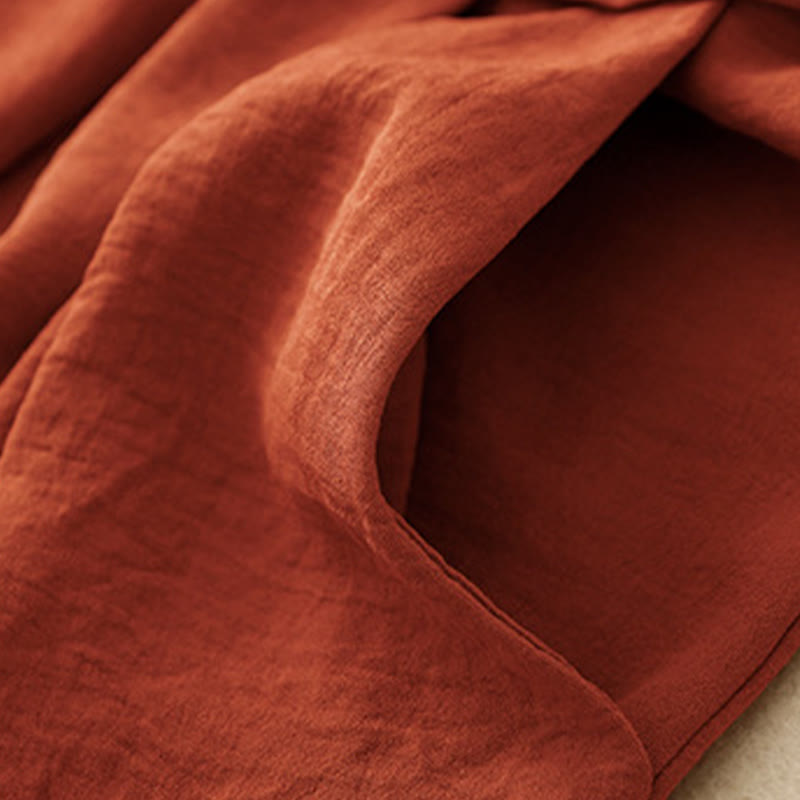 Buddha Stones Causal Ethnic Simple Drawstring Design Women's Wide Leg Cropped Pants With Pockets - image 15