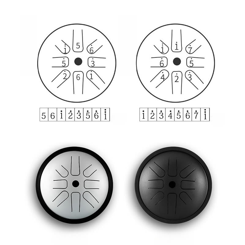 Buddha Stones Steel Tongue Drum Sound Healing Yoga Meditation Drum Kit 8 Note 6 Inch Percussion Instrument - image 9