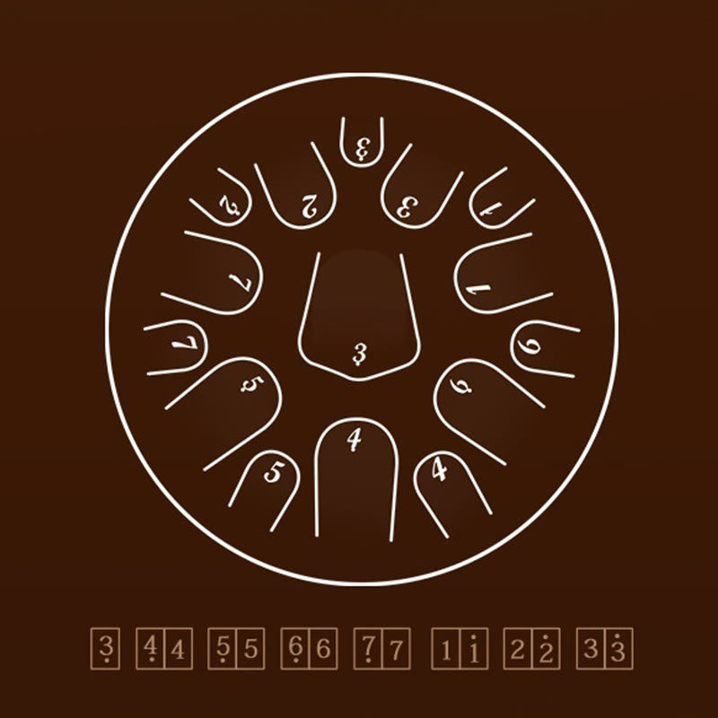 Buddha Stones Steel Tongue Drum Sound Healing Meditation Drum Kit 13 Note 12 Inch Percussion Instrument - image 13