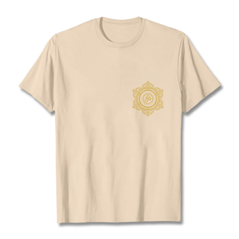 Buddha Stones Golden Mandala OM Pattern Tee T-shirt - Bisque - 2XL - image 10