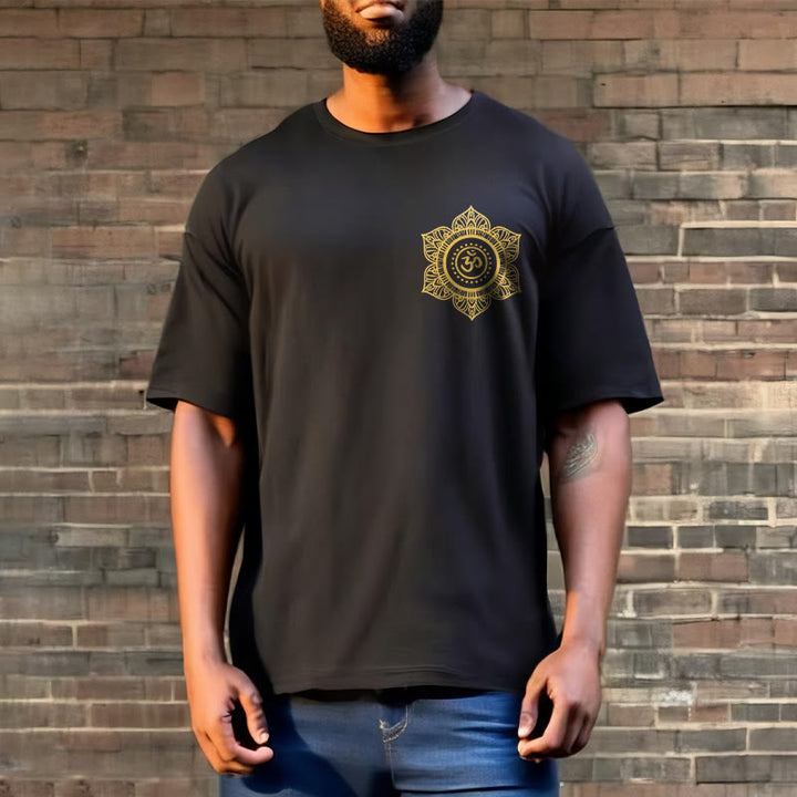 Buddha Stones Golden Mandala OM Pattern Tee T-shirt - image 5