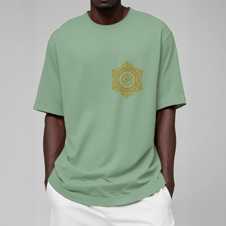 Buddha Stones Golden Mandala OM Pattern Tee T-shirt - image 15